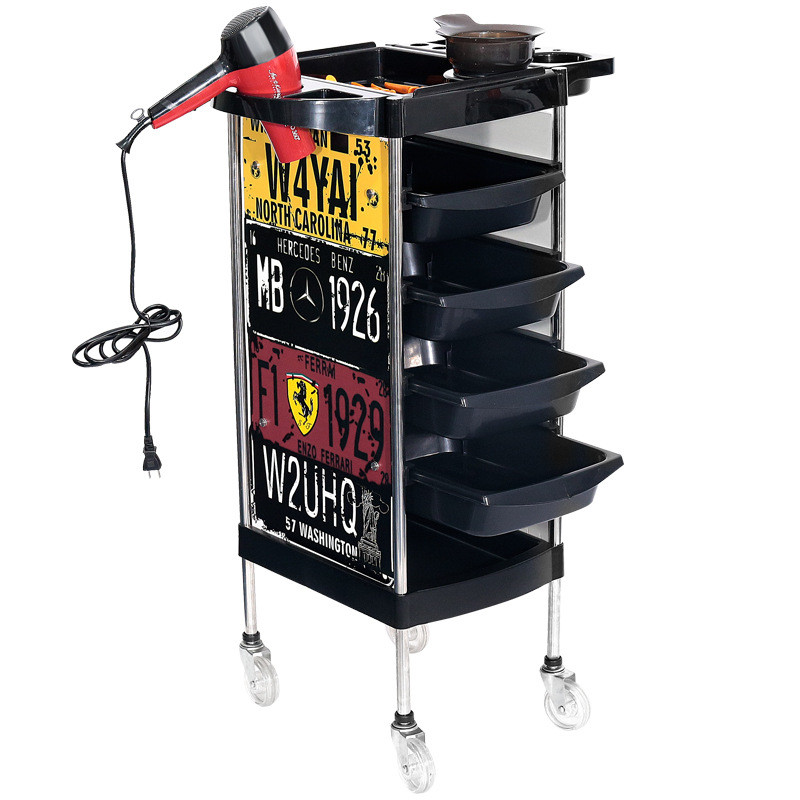 大容量美发沙龙置物架推车储物可移动省空间收纳理发店多功能