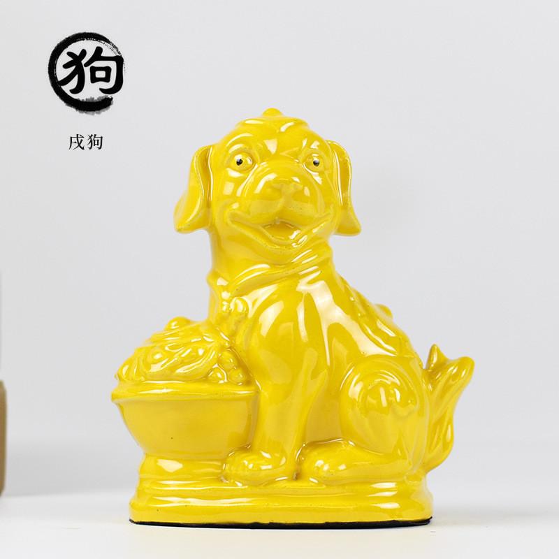 陶瓷十二生肖摆件全套鼠牛虎兔龙蛇马羊猴鸡狗猪工艺品创意礼品