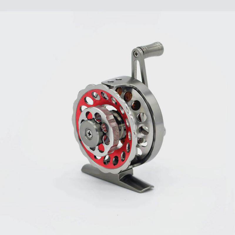 全金属50/60型带线飞钓轮双色v型槽中通前打渔速比轮带协力筏钓轮