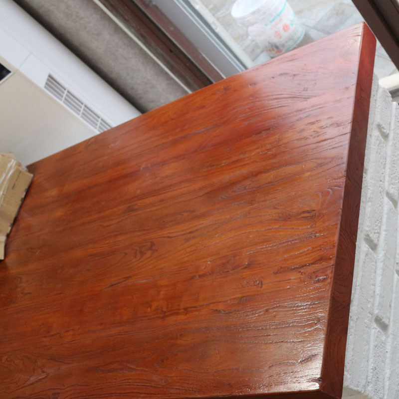 板子老榆木吧台纯实木台面大板餐桌工作飘窗写字台桌面板隔板定制图片