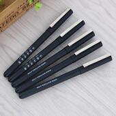 中性笔定制签字广告笔水笔定做logo礼品水性商务挂钩金属黑白杆