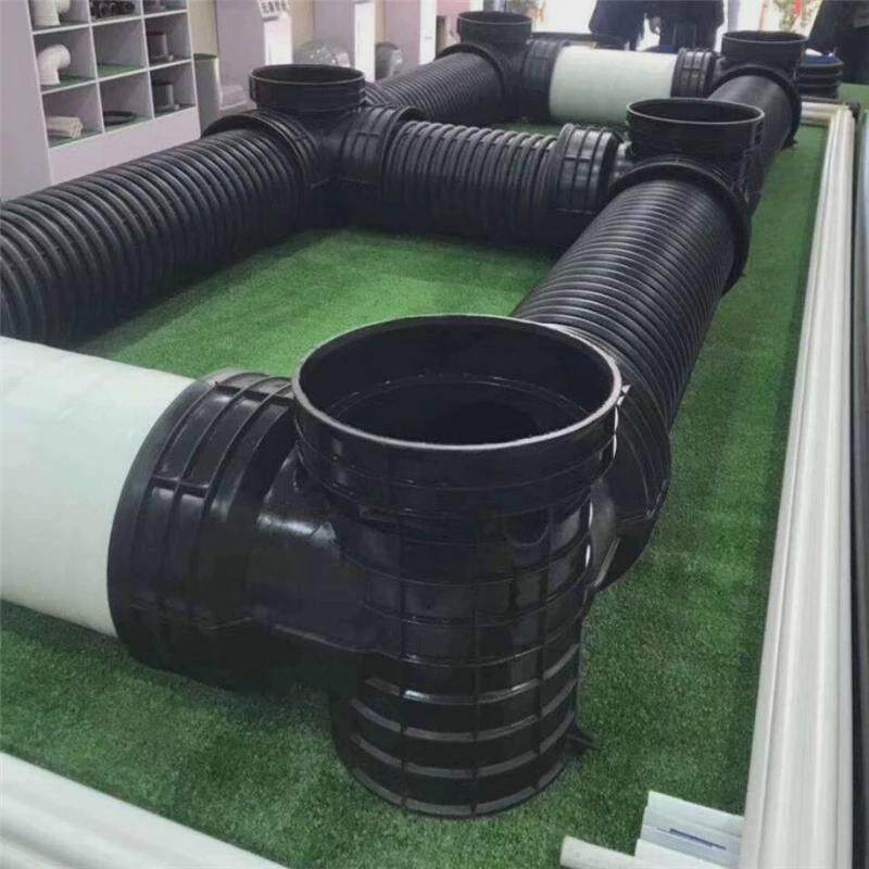 PE塑料检查井直通三通检查井污水流槽直通井座雨水检查井排污管