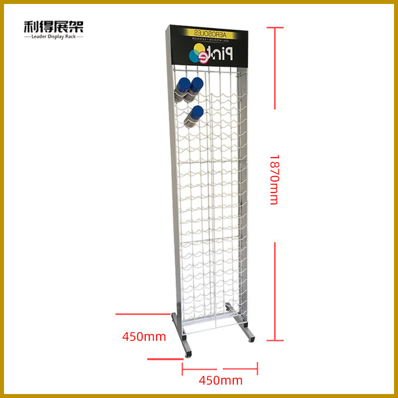 高端定制手喷漆收纳架网格气雾罐展示架空气清新剂置物架带广告