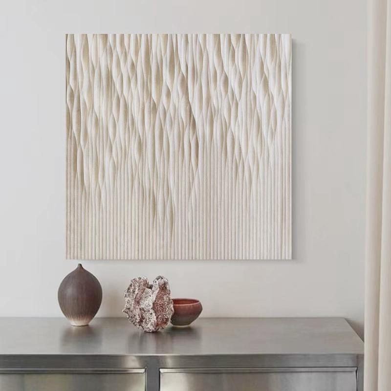 现代简约侘寂走廊3d立体木雕客厅餐厅装饰画玄关风纯手绘抽象油画