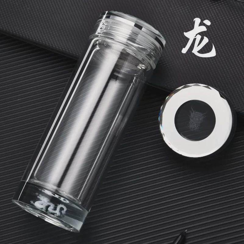 十二生肖杯双层玻璃杯水晶伴手礼定制茶水杯办公室茶杯礼品杯子杯