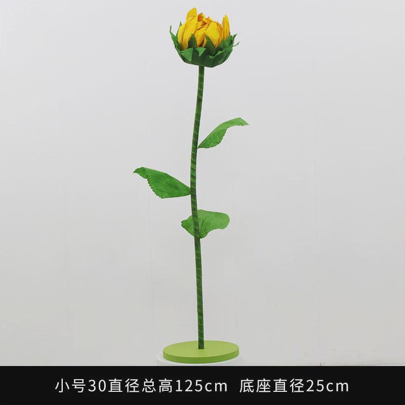 大型手工仿真纸花婚庆道具路引婚礼布置舞台橱窗装饰向日葵纸花