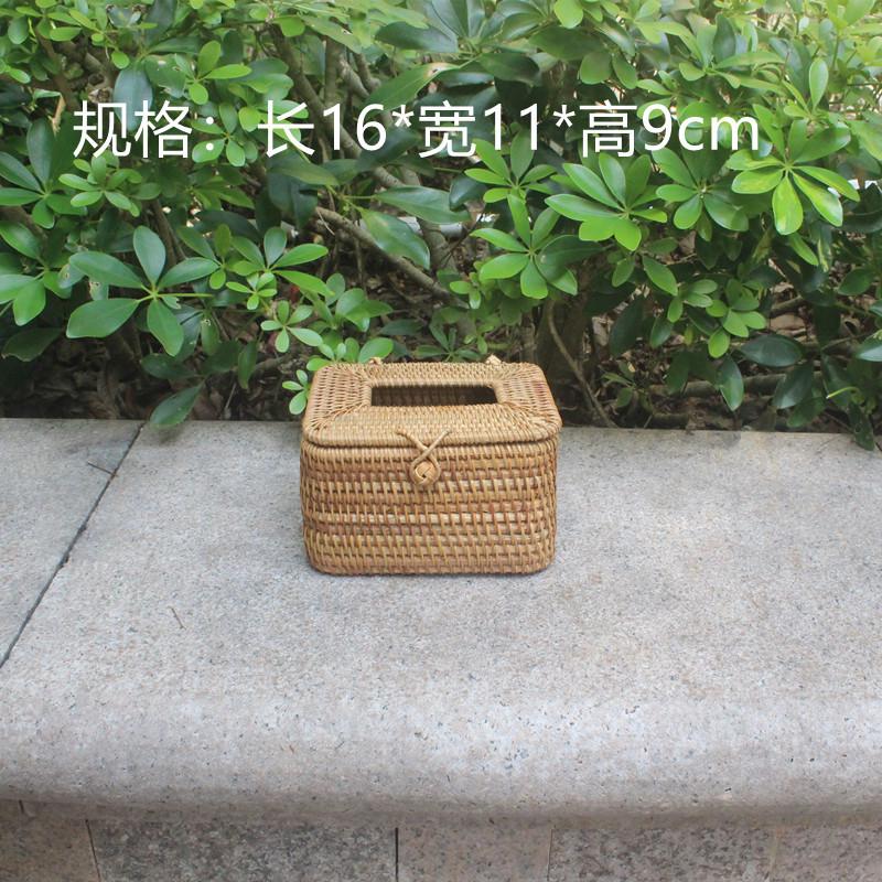 新款日式方型纸巾盒手编织圆桶抽纸盒个性时尚抽纸盒家居用纸巾筒