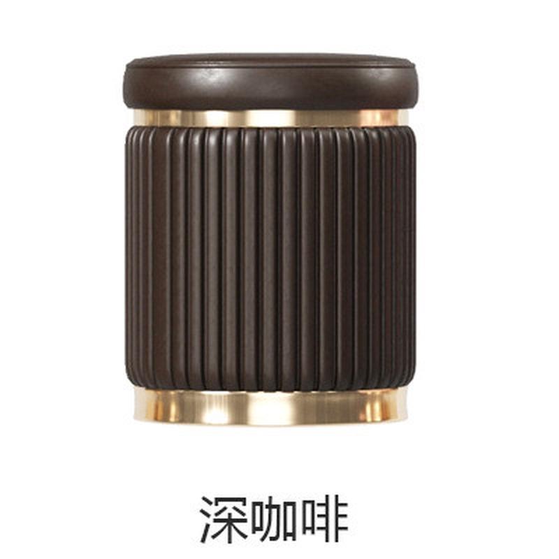 北欧梳妆凳皮凳家用换鞋凳沙发凳子客厅茶几凳皮艺圆凳坐墩化妆凳