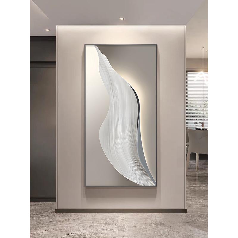 2n轻奢入户玄关装饰画感摆件5d立体挂画入门大芬油画