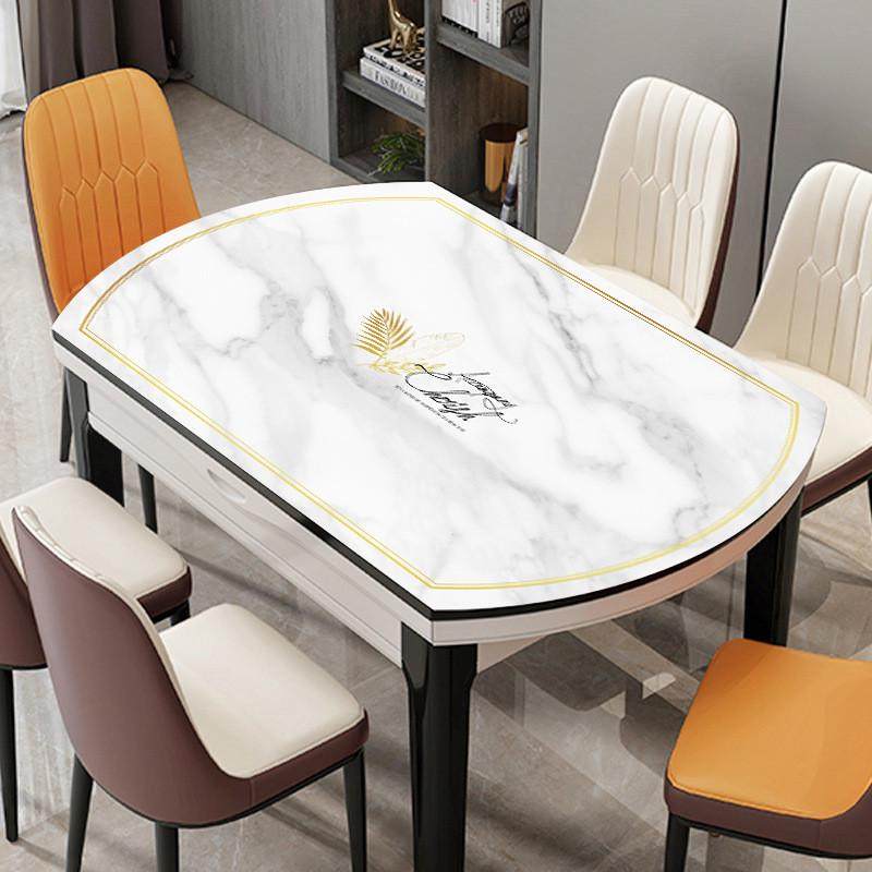 新中式椭圆形餐桌布防水防烫防油免洗皮革pvc可折叠伸缩餐桌桌垫,居家布艺,桌布,淘宝优惠券,粉丝福利购,淘宝优惠卷