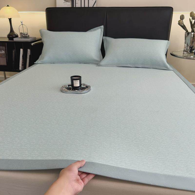 58n母婴级凉感子夏季冰丝凉席三件套可水洗空调席软席席裸