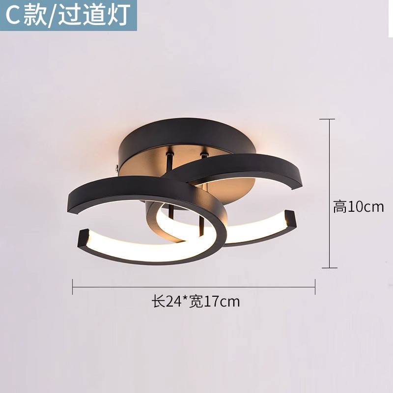极简过道灯阳台吸顶灯北欧入户门厅灯走廊玄关衣帽间led简约现代