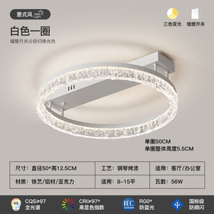 意大气极简主卧室灯式家用高端设计师2024新款现代简约客厅吸顶灯