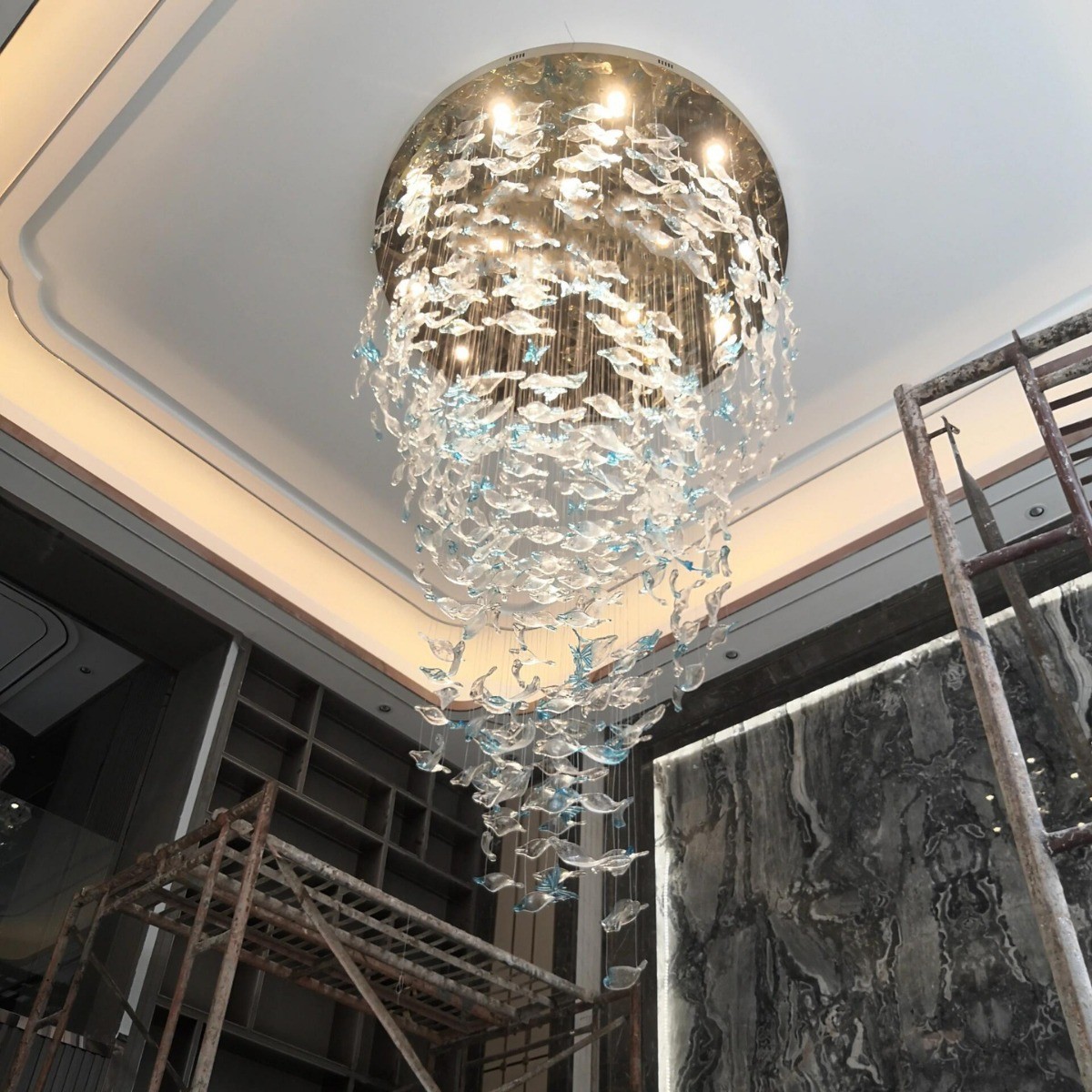 工厂直供轻奢水晶吸顶灯后现代客厅酒店大堂灯复式楼别墅民宿吊灯