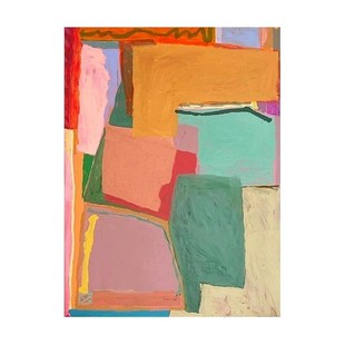 饰画高端餐厅民宿背景墙挂画手绘油画抽象 中古奶油风客厅餐边柜装