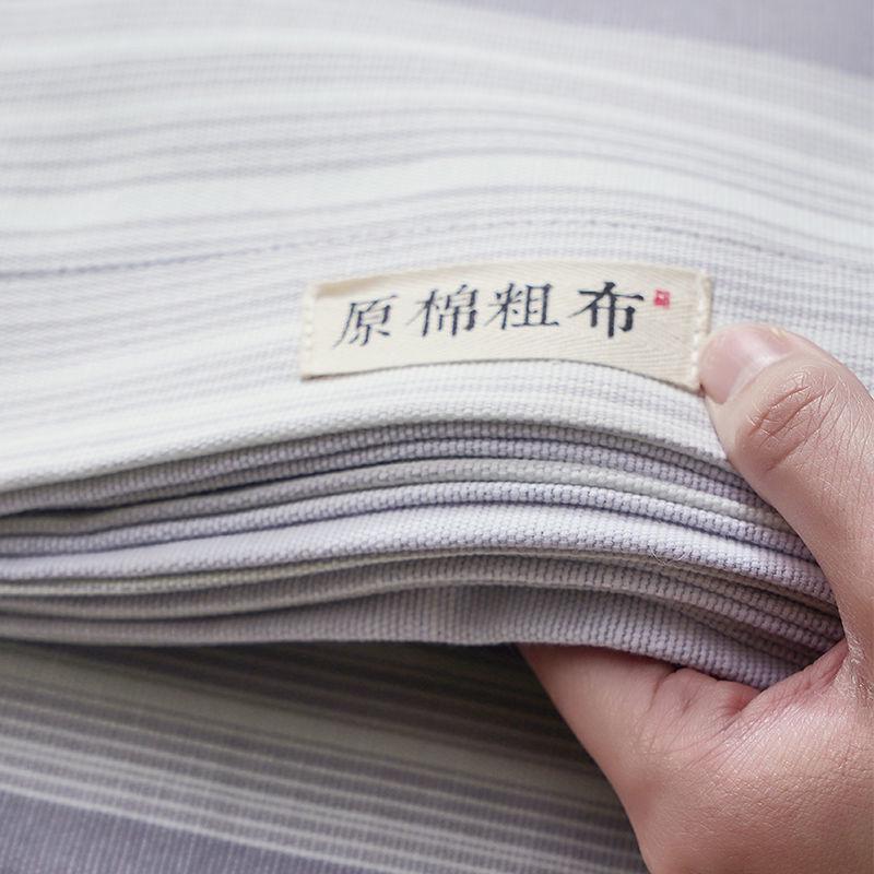 热销日式高端加厚老粗布床单单件棉麻三件套单人双人亚麻被单一件