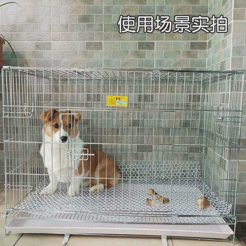 不锈钢色梵304宠物店笼子涵不锈钢色大容量折叠笼子泰迪铁笼