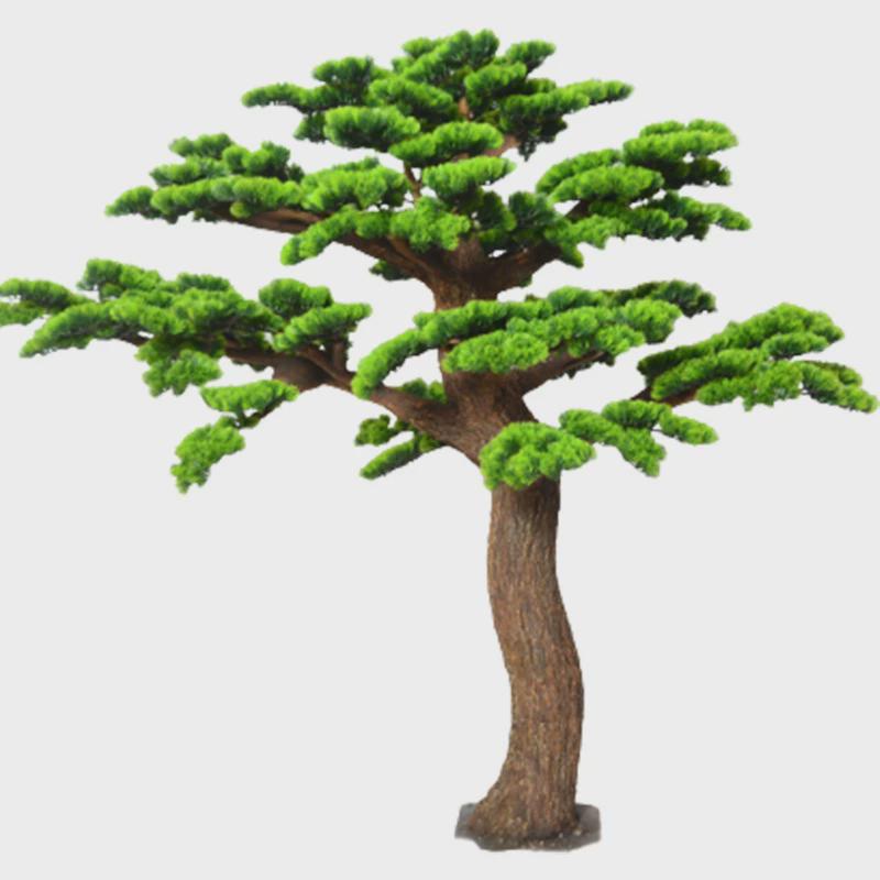 仿真松树假绿植摆件大型迎客松仿生松树室内绿色植物装饰假松树