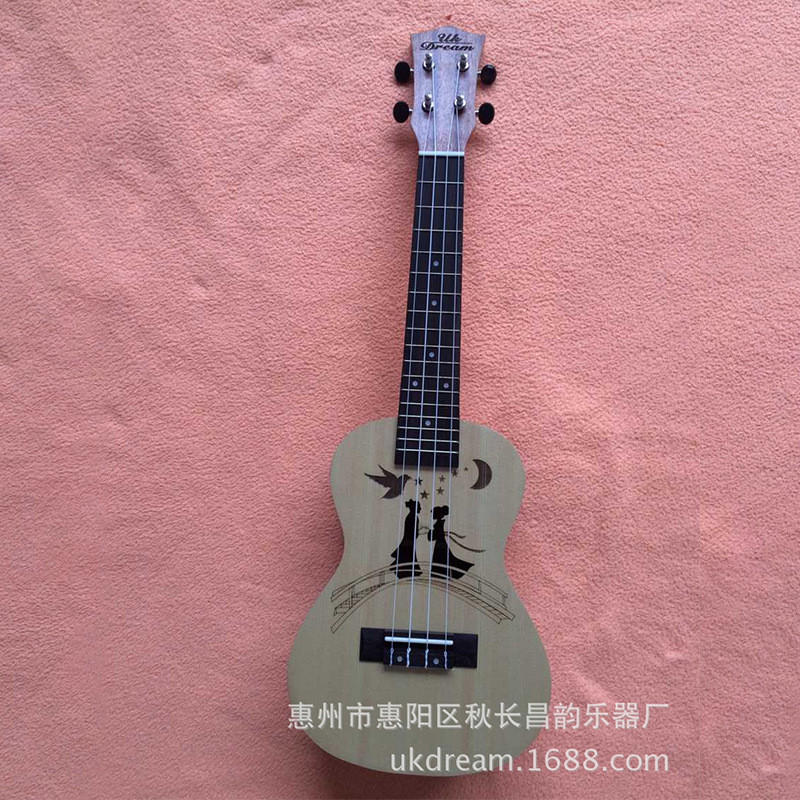 厂家定制24寸情侣款小四弦琴ukulele定做夏威夷四弦琴广东