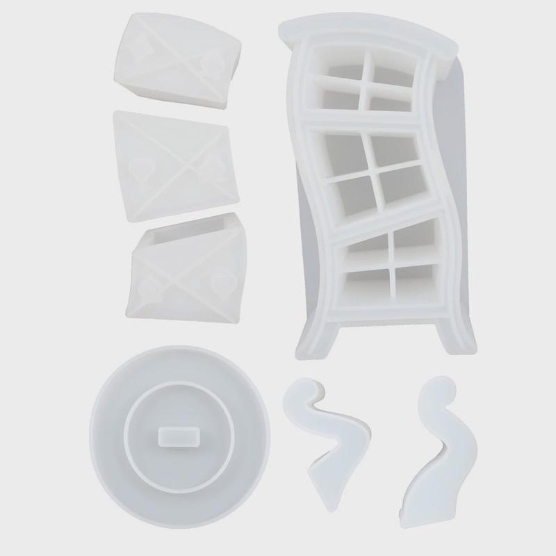 胖丫丫diy柜抽屉柜收纳盒滴胶模具扭扭扭扭饰品收纳柜硅胶模具