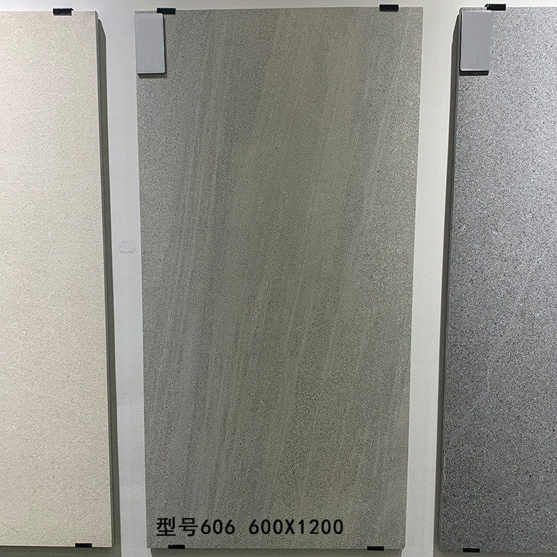 福鼎黑芝麻白加厚石英砖2CM干挂仿古砖600X1200车库抗压厚板瓷砖