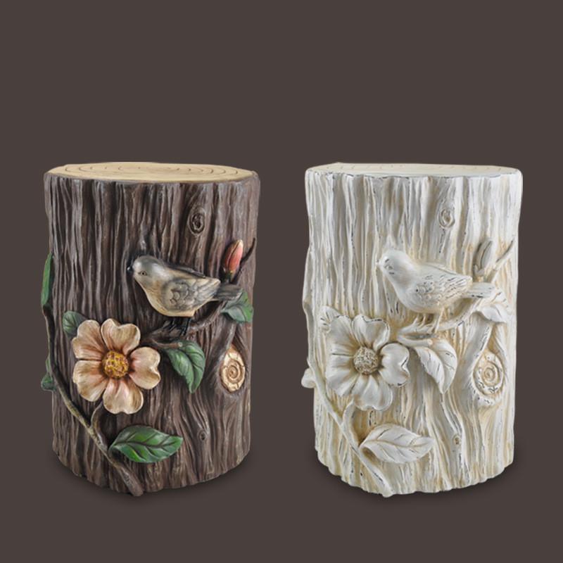 热销树桩仿木凳子花园公园别墅登子树墩木桩树根坐墩茶几凳底座花