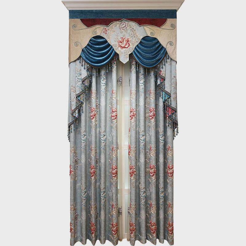 客厅窗帘成品新款高档高精密提花窗帘卧室遮光浮雕欧式窗帘