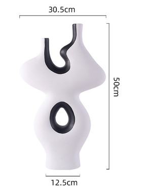 艺术细口陶瓷花瓶摆件美体瓶家居不规则插花形器饰品摆件客厅摆饰