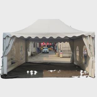 定制遮阳防雨欧式帐篷5x5四角帐篷尖顶篷房铝合金展览帐篷厂家