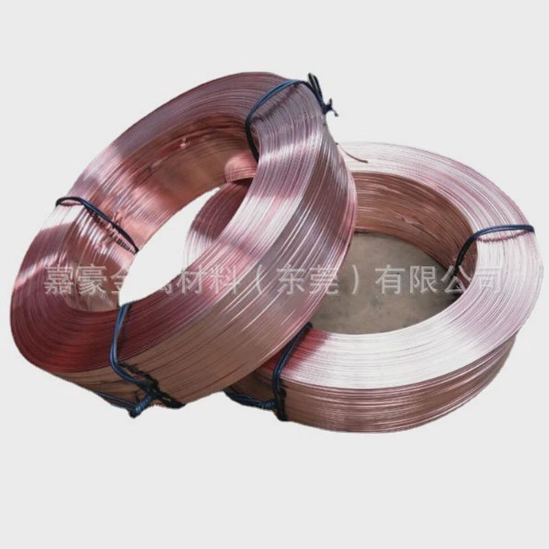 河南商丘t2紫铜裸扁线接地铜线高导电线紫铜方耐腐蚀扁铜条