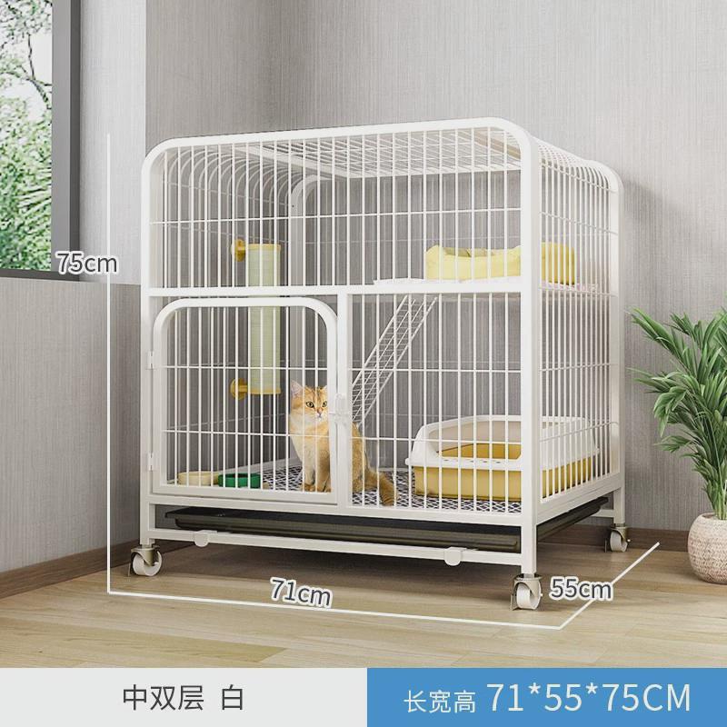 猫笼子家用室内不占地带厕所大一体小猫咪猫窝两层别墅猫砂盆空间