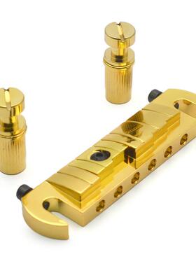 LP电吉他复古款琴桥一体琴桥10.6mm弦距LP拉弦板LP弦桥琴码黑金银