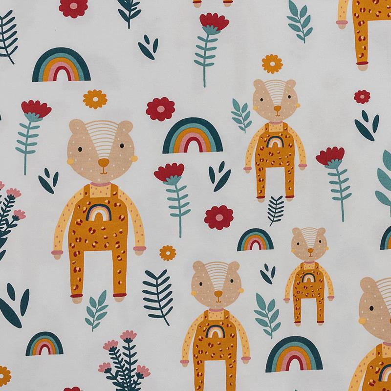 40s婴童卡通睡袋针织双面布全棉宝宝床笠家居服全棉面料