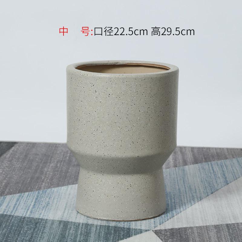 大号北欧陶瓷花盆欧式高脚绿植盆室内盆栽金钱树专用龟背竹大口径