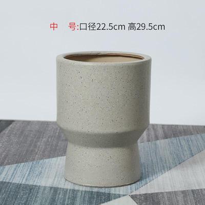 大号北欧陶瓷花盆欧式高脚绿植盆室内盆栽金钱树专用龟背竹大口径