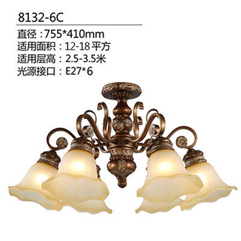 乡村客厅灯美式吸顶灯复古奢华餐厅卧室灯具矮楼层欧式复古吊灯