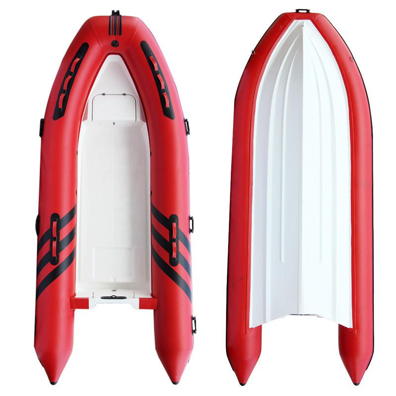 520玻璃钢底充气船硬底艇充气快艇橡皮艇游艇钓鱼船冲锋舟