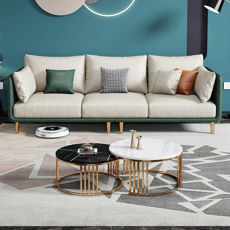 现代简约新款组合出租屋布艺沙发小户型北欧风格轻奢三人四人客厅