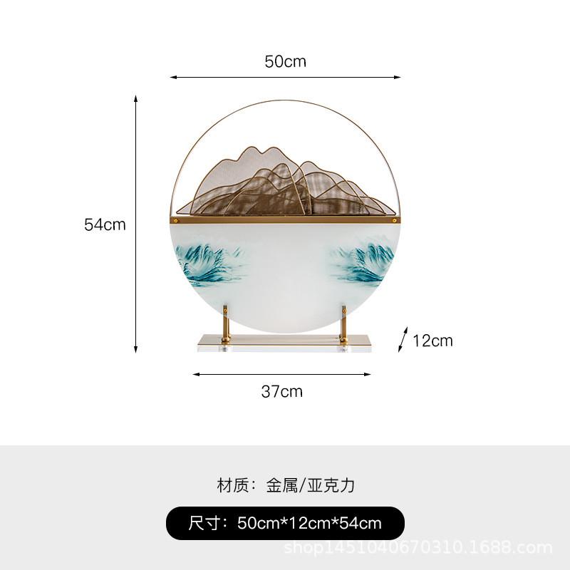 新中式创意铁艺假山客厅电视柜工艺品玄关摆件酒店办公桌软装饰品