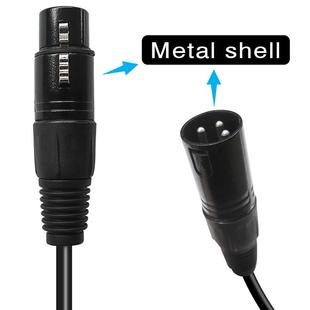 热销10根2米长dmx线金属接头母电缆线带3针信号xlr公对舞台灯连接