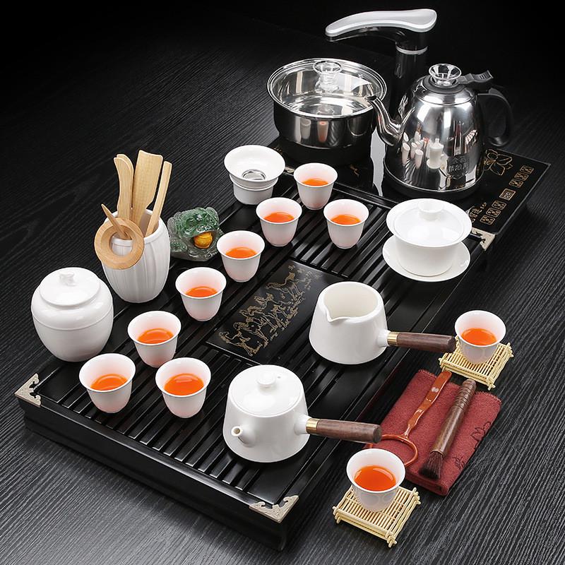 实木茶盘紫砂功夫茶具套装礼品一套装办公家用客厅商用四合套装