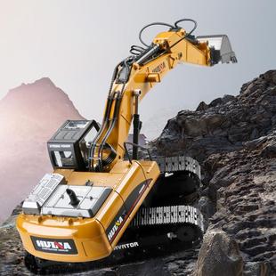汇纳580全合金遥控23通道挖掘机工程车模型可充电仿真仿液压