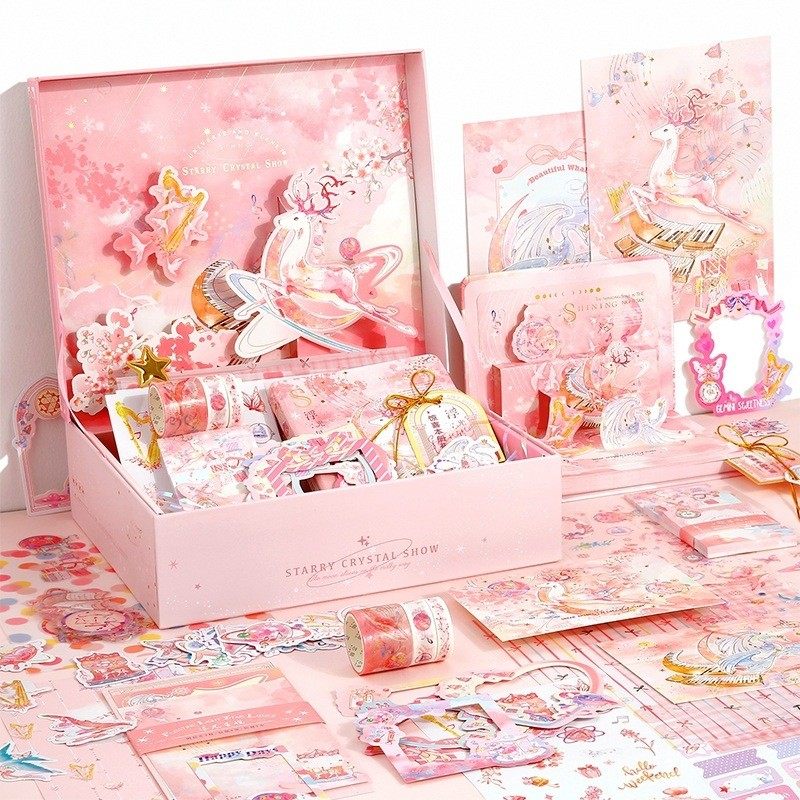 儿童值套装少女可爱手杖本2022高颜少女心手账本网红笔记本本王金,文具电教/文化用品/商务用品,文具套装/礼盒,淘宝优惠券,粉丝福利购,淘宝优惠卷