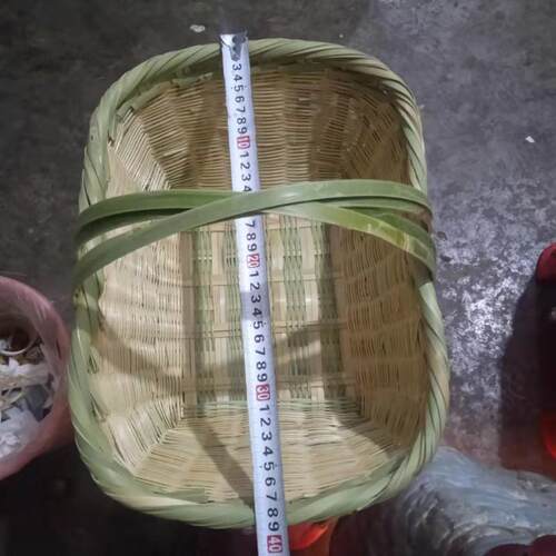 篮子竹编大号老式竹编篮子水果编织筐老式手提篮菜篮子农村装鸡蛋