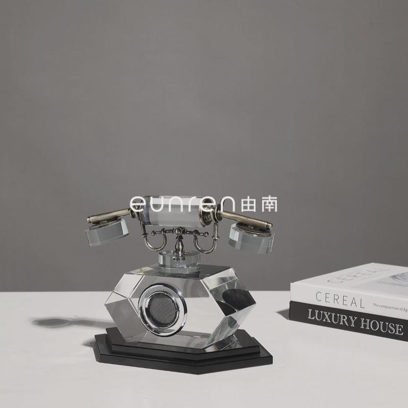 极简风美式复古中古电话机摆件家装饰摆件