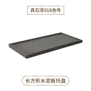 真石漆花盆底托长方形接水盘底座垫底花盆托盘无轮新款纯手工托盘