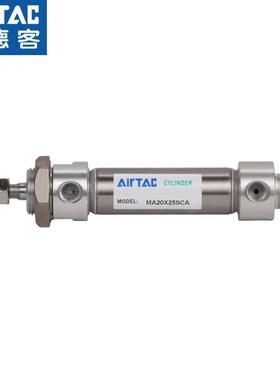 亚德客不锈钢迷你小型气缸气动ma16/20/25/32x75x100x125x150sca