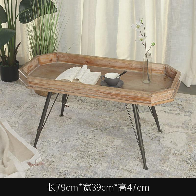 铁艺复古做旧小茶几简约小户型客厅小桌子工业风美式阳台小圆桌