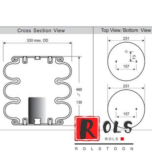 300 80303b 游乐跳跳鼠提升三层橡胶空气弹簧气囊3b5611w01 358
