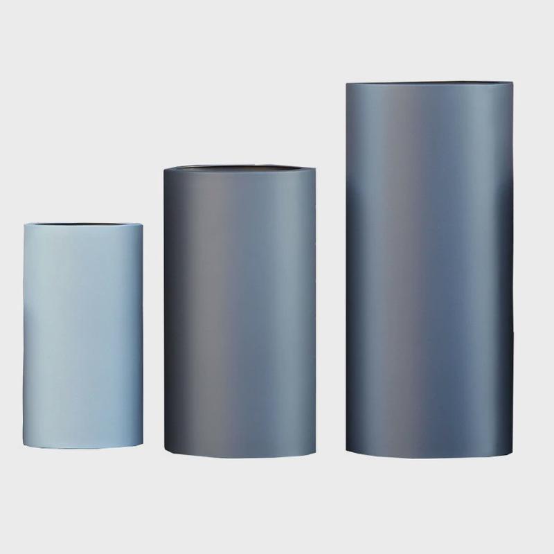 花玻璃钢花盆组合户外大花器酒店美陈落地创意花缸圆形商场定制钵